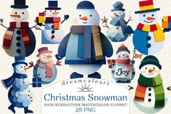 Christmas Snowman Clipart Bundle - CraftNest - Digital Crafting and Art