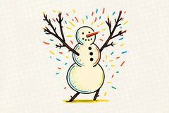 Christmas Snowman Clipart Bundle - CraftNest - Digital Crafting and Art