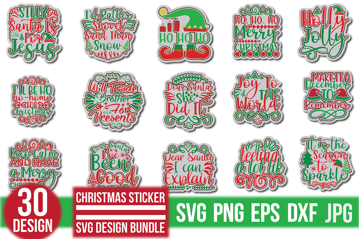 Christmas Sticker Bundle 2 - CraftNest - Digital Crafting and Art