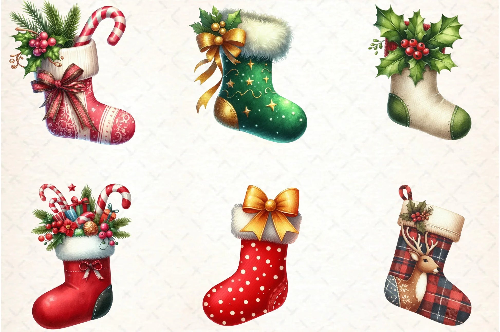 Christmas Stockings Clipart Bundle - CraftNest - Digital Crafting and Art