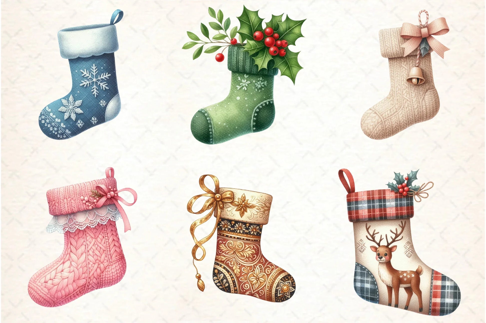 Christmas Stockings Clipart Bundle - CraftNest - Digital Crafting and Art