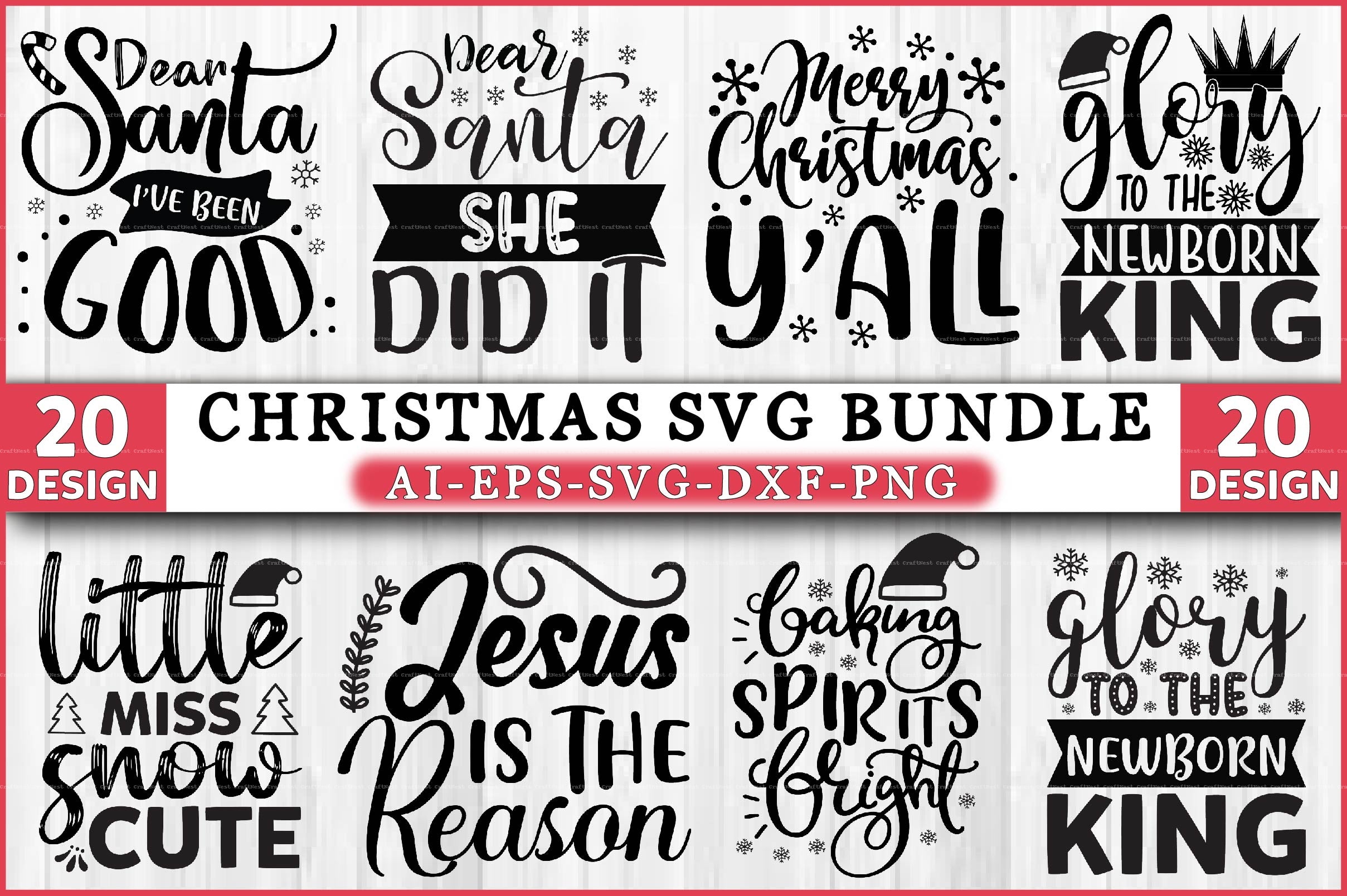 Christmas Design SVG Bundle  Pack