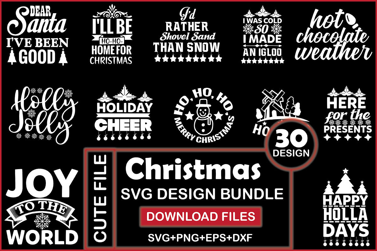 Christmas 30 SVG Bundle 1 - CraftNest - Digital Crafting and Art