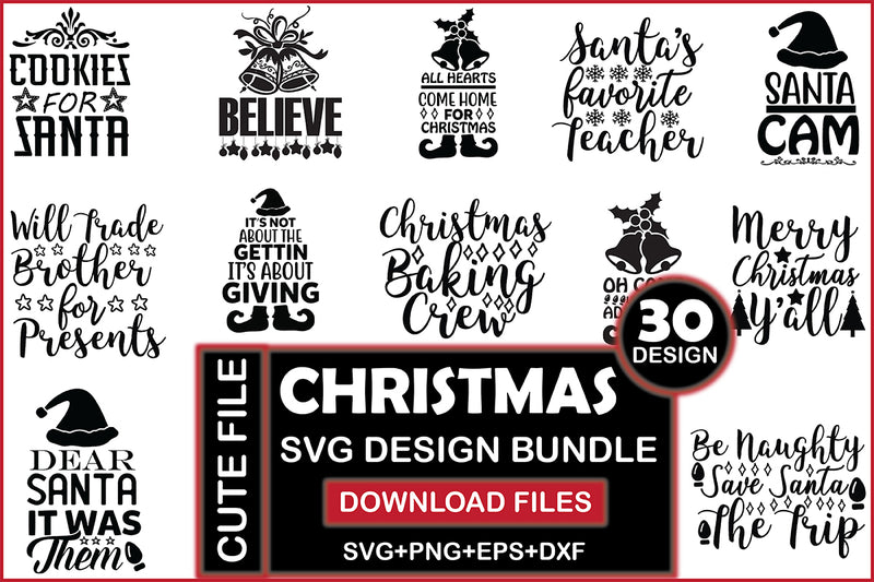 Christmas 1 SVG Bundle - CraftNest - Digital Crafting and Art
