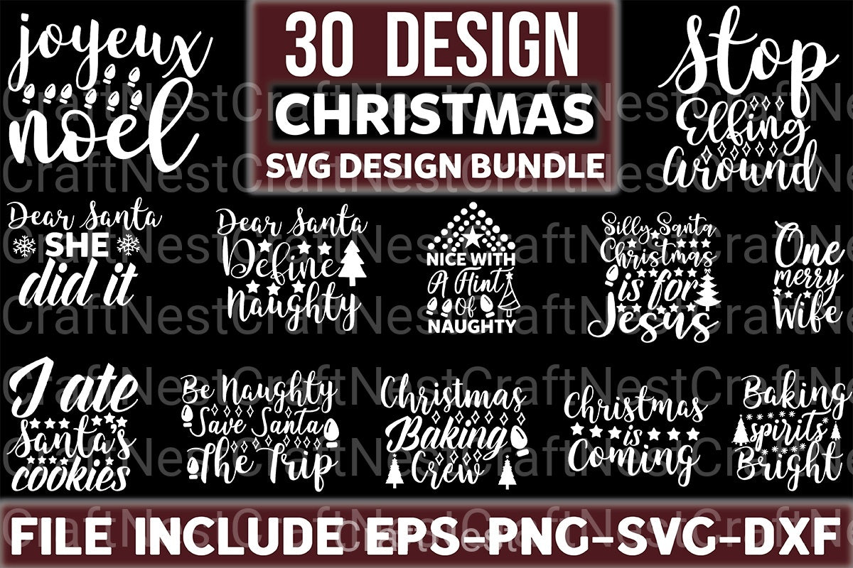 Christmas Design Bundle 33 - CraftNest - Digital Crafting and Art