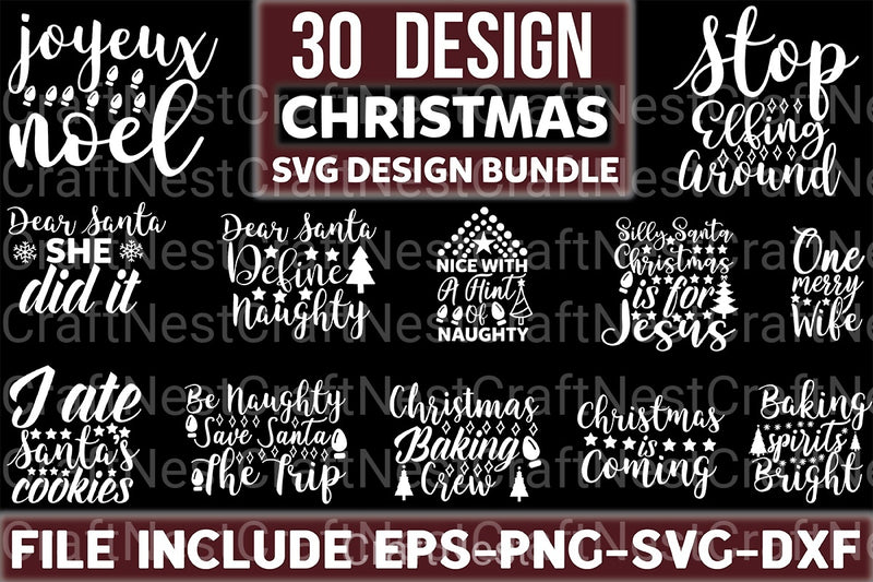 Christmas Design Bundle 33 - CraftNest - Digital Crafting and Art