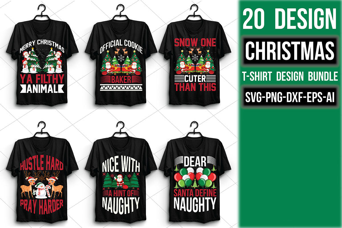 Christmas T Shirt 20 Bundle 2 - CraftNest - Digital Crafting and Art