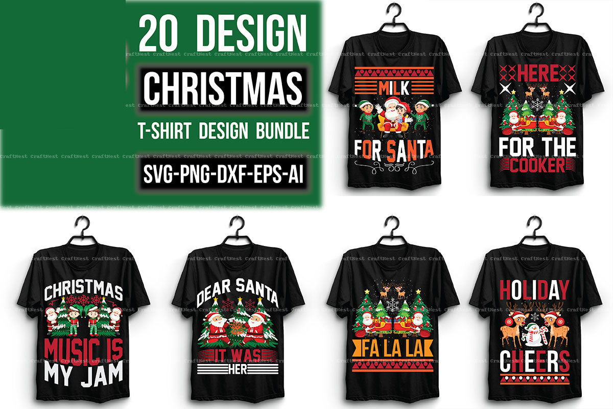 Christmas T-Shirt Design SVG Bundle 2