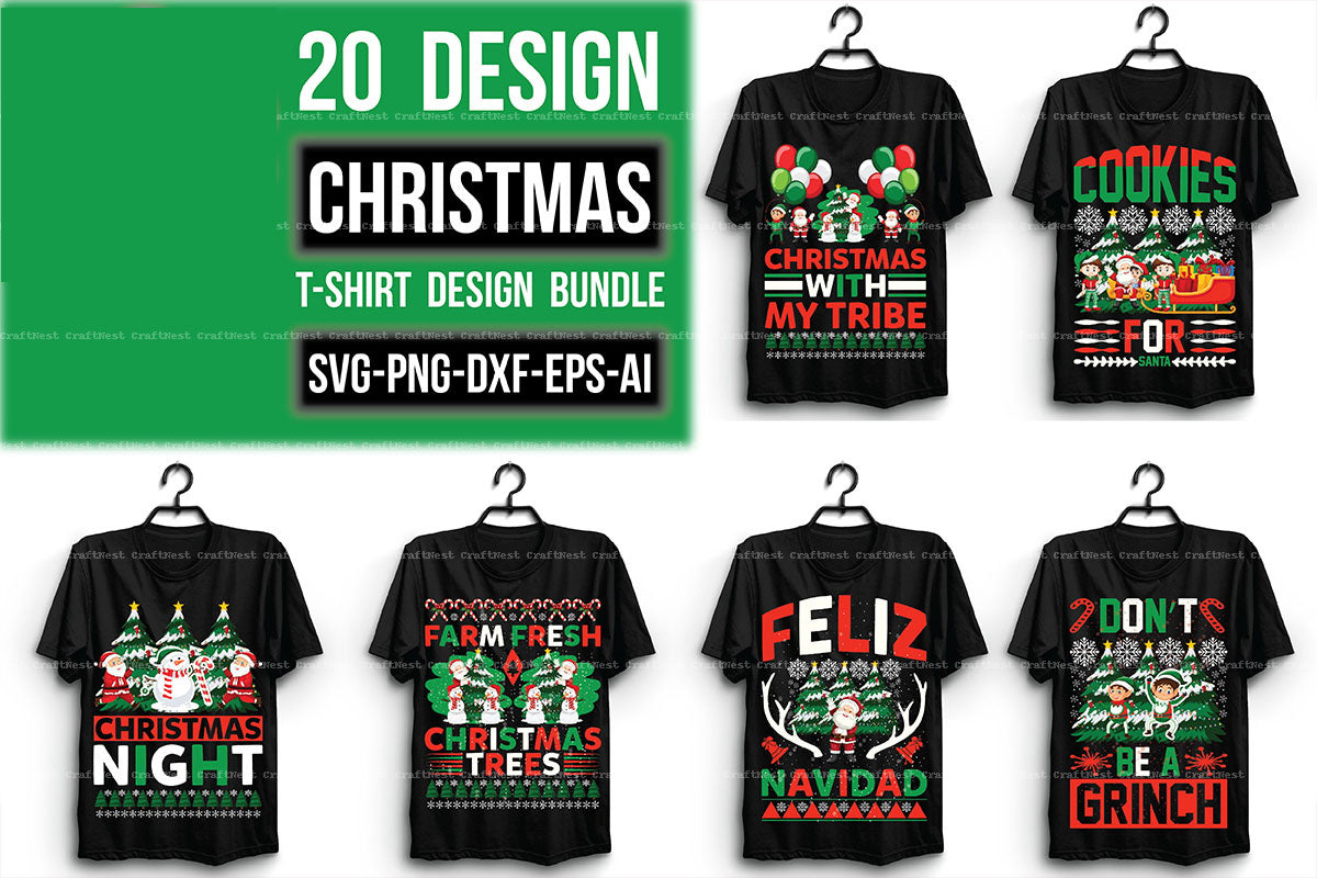 Christmas T-Shirt Design SVG Bundle 11