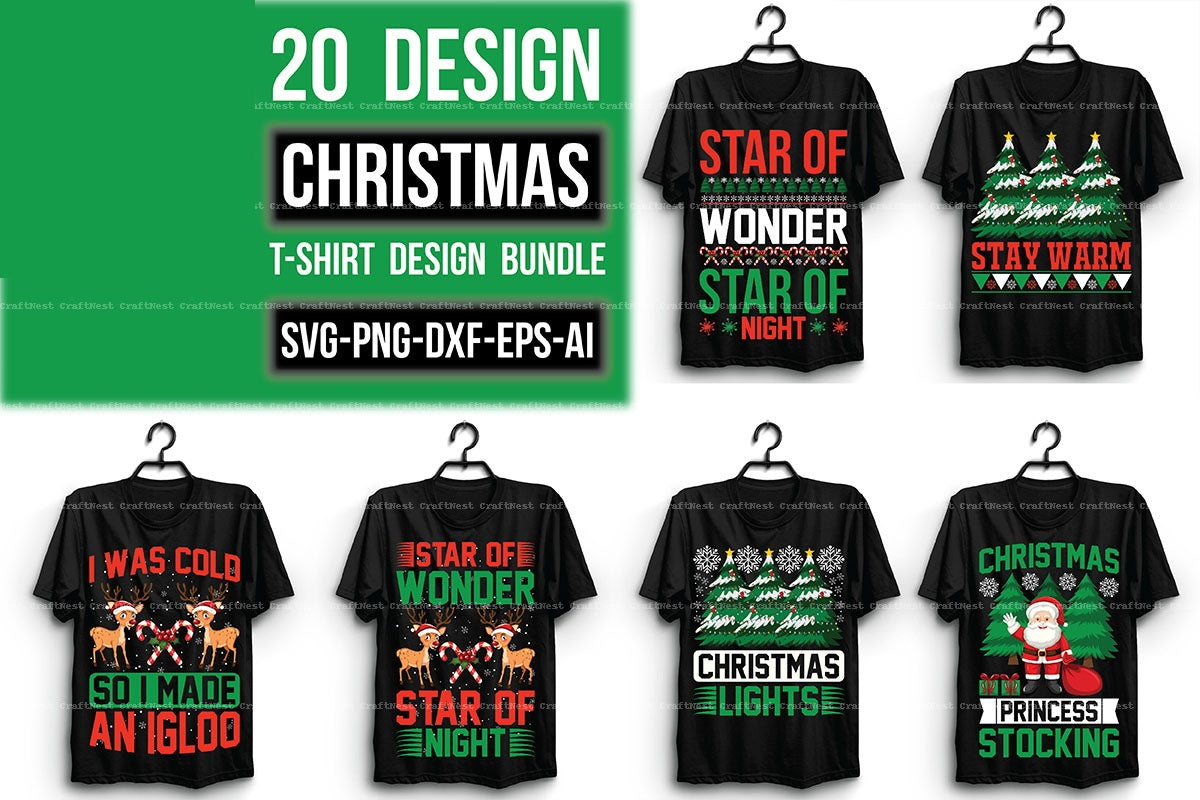 Christmas T-Shirt Design SVG Bundle 9
