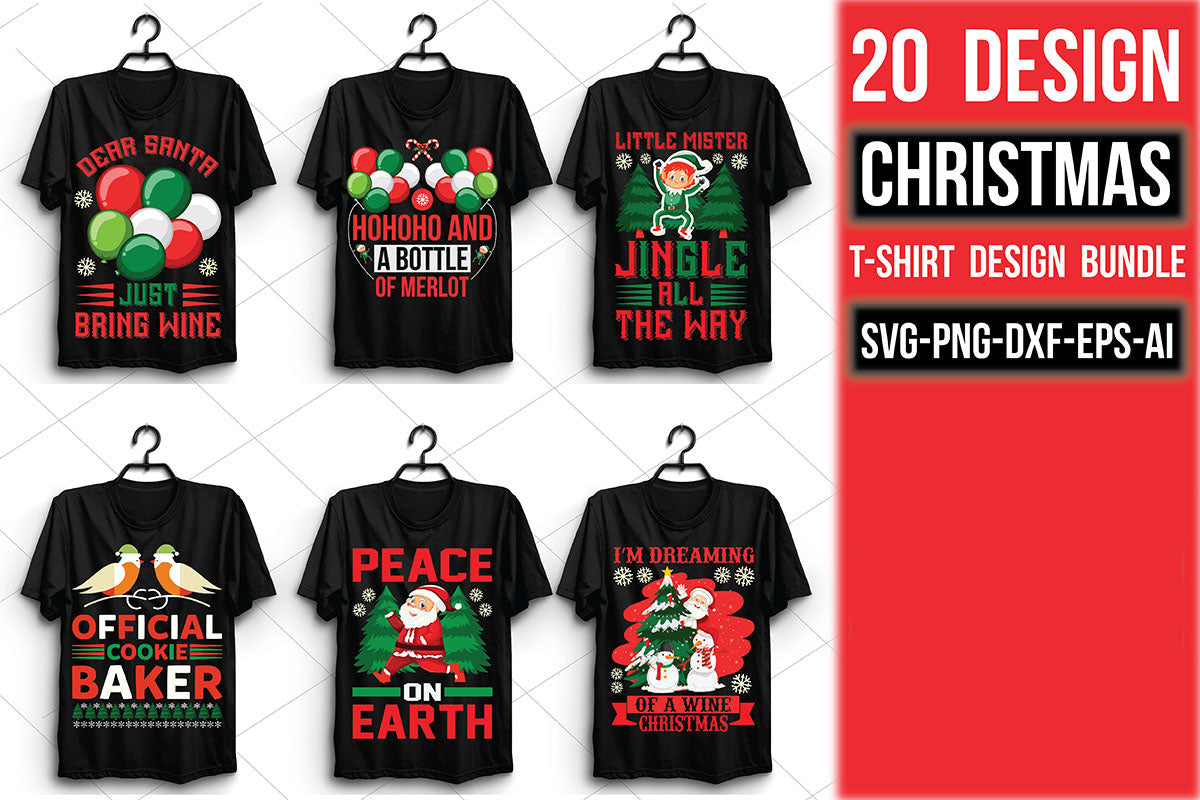 Christmas T Shirt Bundle 12 - CraftNest - Digital Crafting and Art