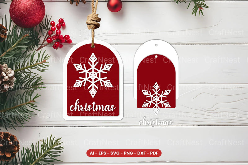 Christmas Tag Laser Cut SVG Bundle - CraftNest - Digital Crafting and Art
