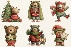 Christmas Teddy Bear Clipart Bundle - CraftNest - Digital Crafting and Art