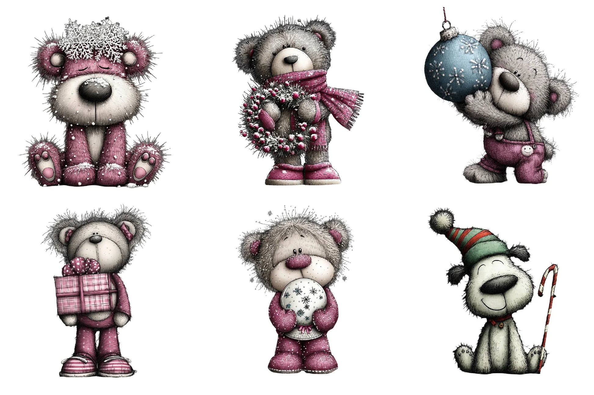 Christmas Teddy Bear Clipart Bundle - CraftNest - Digital Crafting and Art