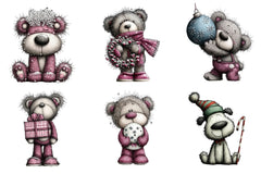 Christmas Teddy Bear Clipart Bundle - CraftNest - Digital Crafting and Art