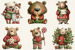 Christmas Teddy Bear Clipart Bundle - CraftNest - Digital Crafting and Art