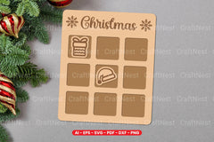 Christmas Tic Tac Toe Lasercut SVG Bundle - CraftNest - Digital Crafting and Art
