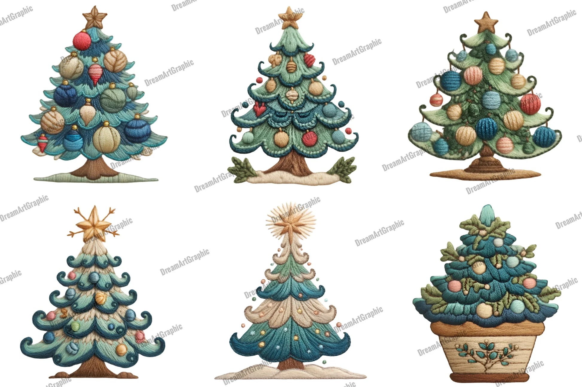 Christmas Tree Clipart Bundle - CraftNest - Digital Crafting and Art