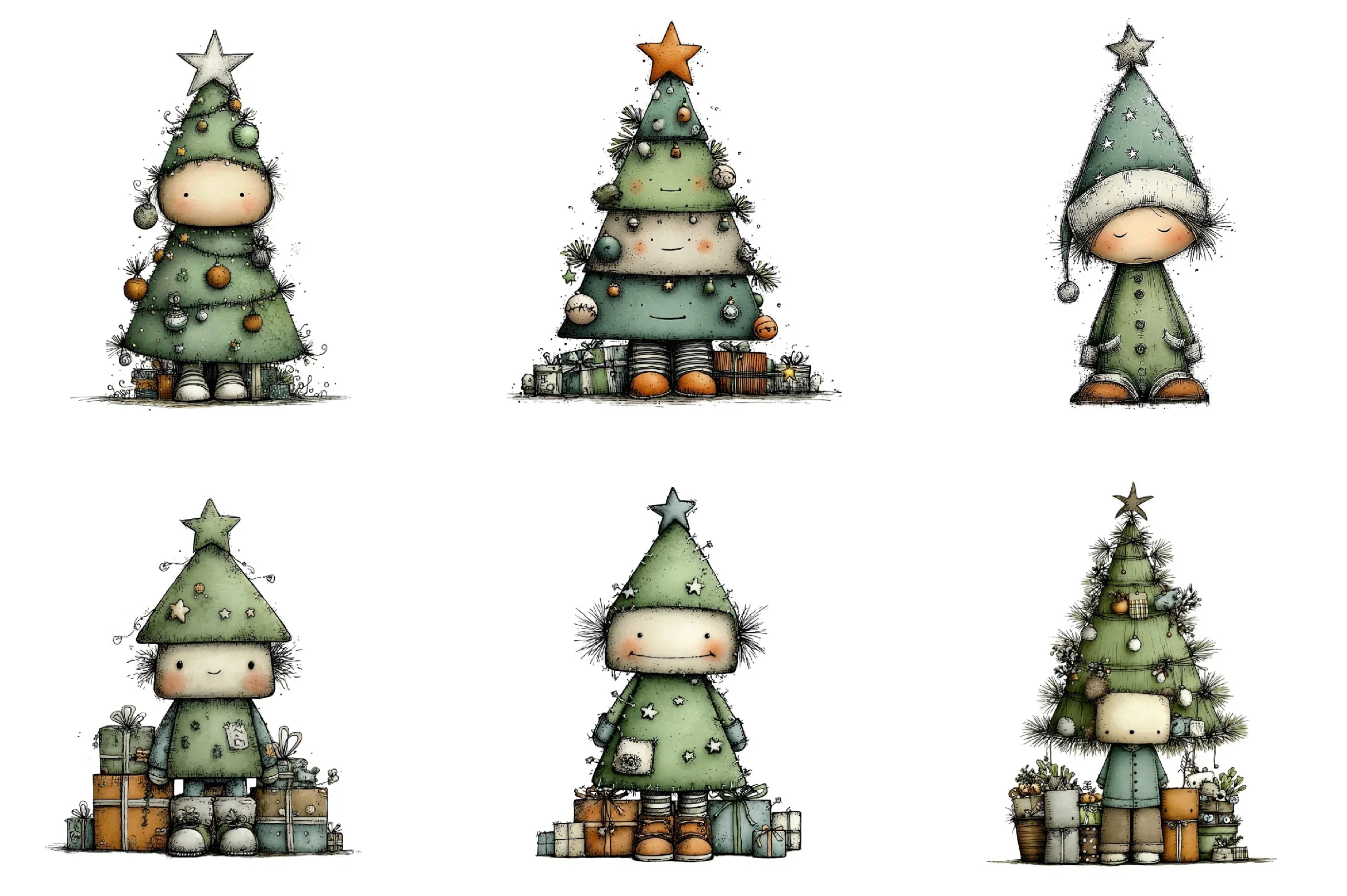 Christmas Tree Clipart Bundle - CraftNest - Digital Crafting and Art