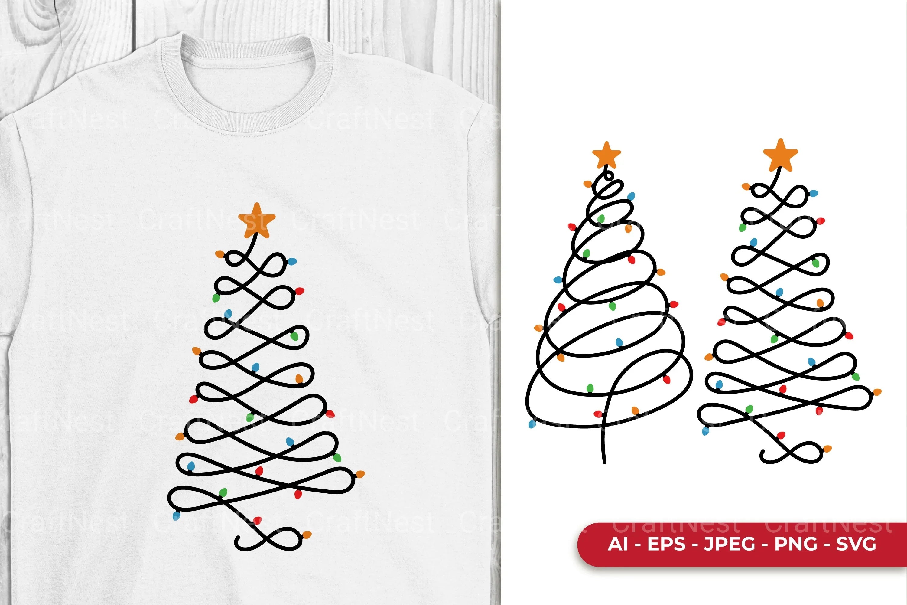 Christmas Tree Lamp Clipart Bundle - CraftNest - Digital Crafting and Art