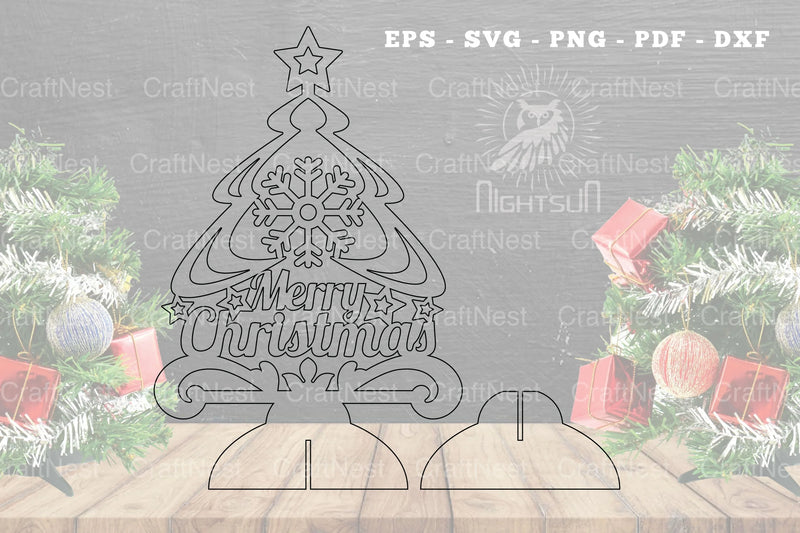 Christmas Tree Laser Cut Decoration Clipart Bundle - CraftNest - Digital Crafting and Art