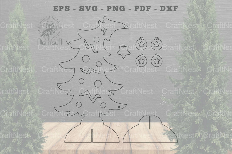 Christmas Tree Laser Cut Home Decor Clipart Bundle - CraftNest - Digital Crafting and Art
