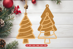 Christmas Tree Ornament Laser Cut SVG Bundle - Clipart Bundle - CraftNest - Digital Crafting and Art