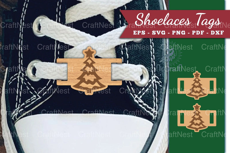 Christmas Tree Shoelace Tags Clipart Bundle - CraftNest - Digital Crafting and Art