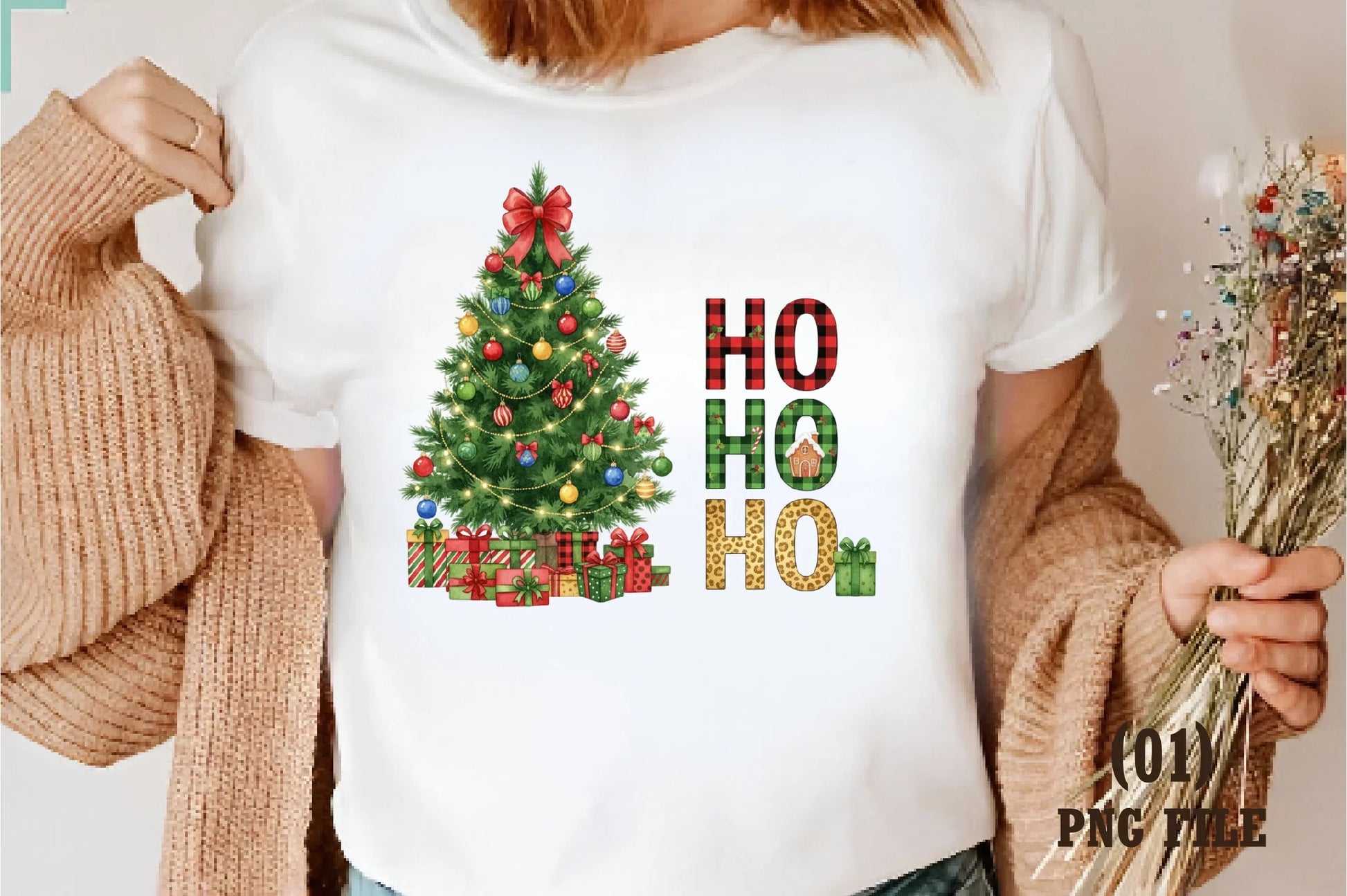 Christmas Tree & Ho Clipart Bundle - CraftNest - Digital Crafting and Art