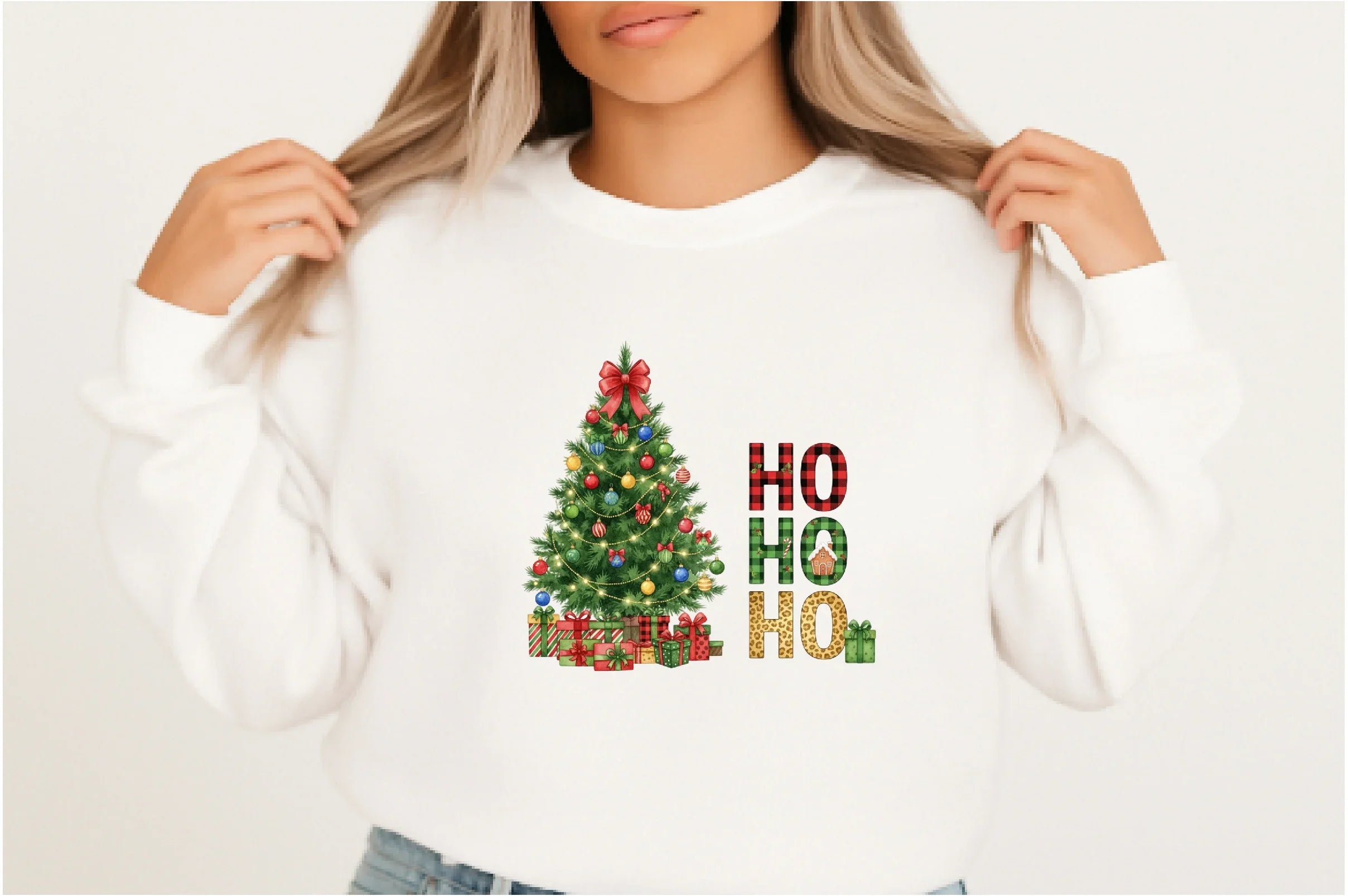 Christmas Tree & Ho Clipart Bundle - CraftNest - Digital Crafting and Art