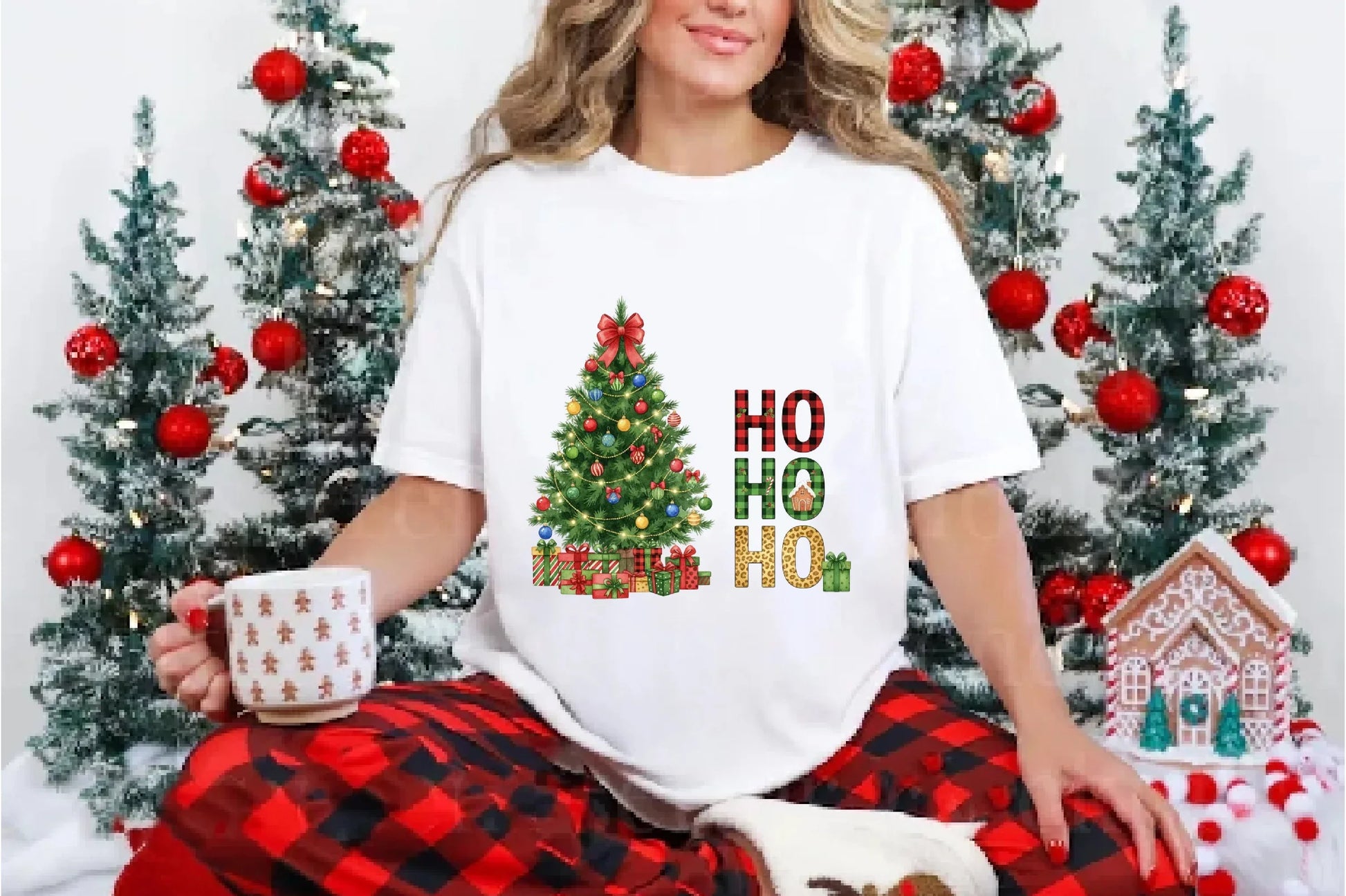Christmas Tree & Ho Clipart Bundle - CraftNest - Digital Crafting and Art