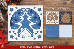 Christmas Tree & Home Layered Papercut SVG Bundle - CraftNest - Digital Crafting and Art