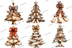 Christmas Tree Bow Clipart Bundle - CraftNest - Digital Crafting and Art