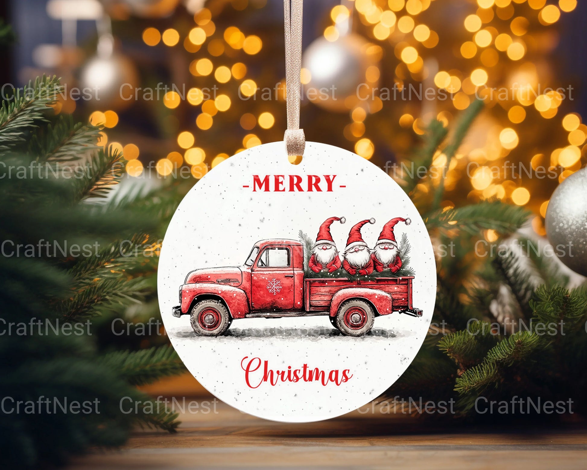 Christmas Truck Ornament Clipart Bundle - CraftNest - Digital Crafting and Art
