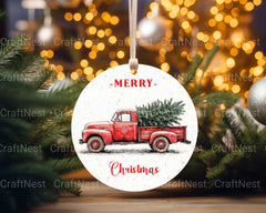 Christmas Truck Ornament Clipart Bundle - CraftNest - Digital Crafting and Art