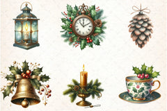 Christmas Vintage Designs Clipart Bundle - CraftNest - Digital Crafting and Art