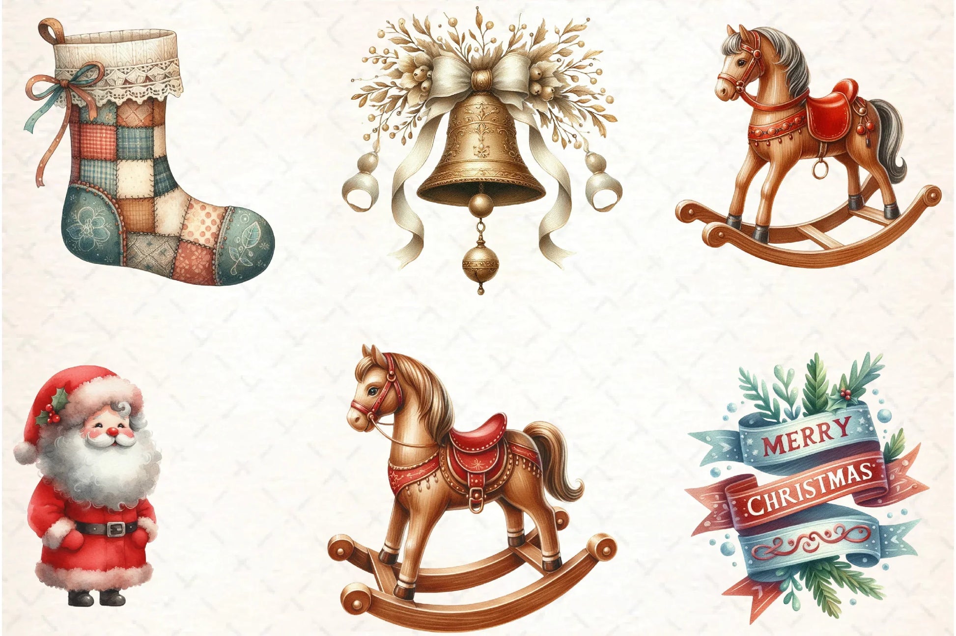 Christmas Vintage Designs Clipart Bundle - CraftNest - Digital Crafting and Art