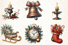 Christmas Vintage Designs Clipart Bundle - CraftNest - Digital Crafting and Art