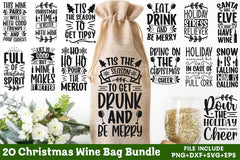 Christmas Wine Bag Bundle - CraftNest - Digital Crafting and Art