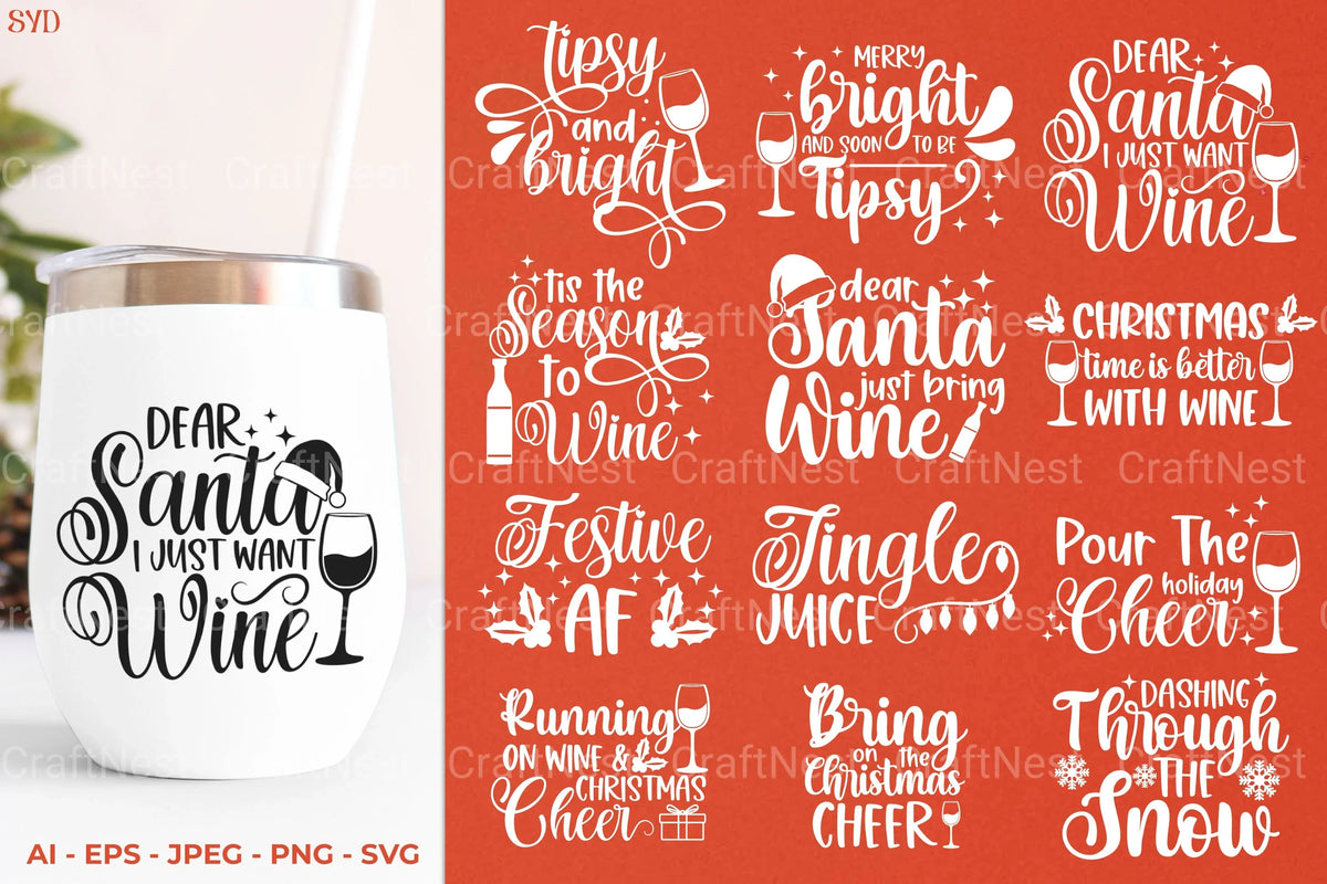 Wine SVG Bundle | Wine-Themed Craft Designs