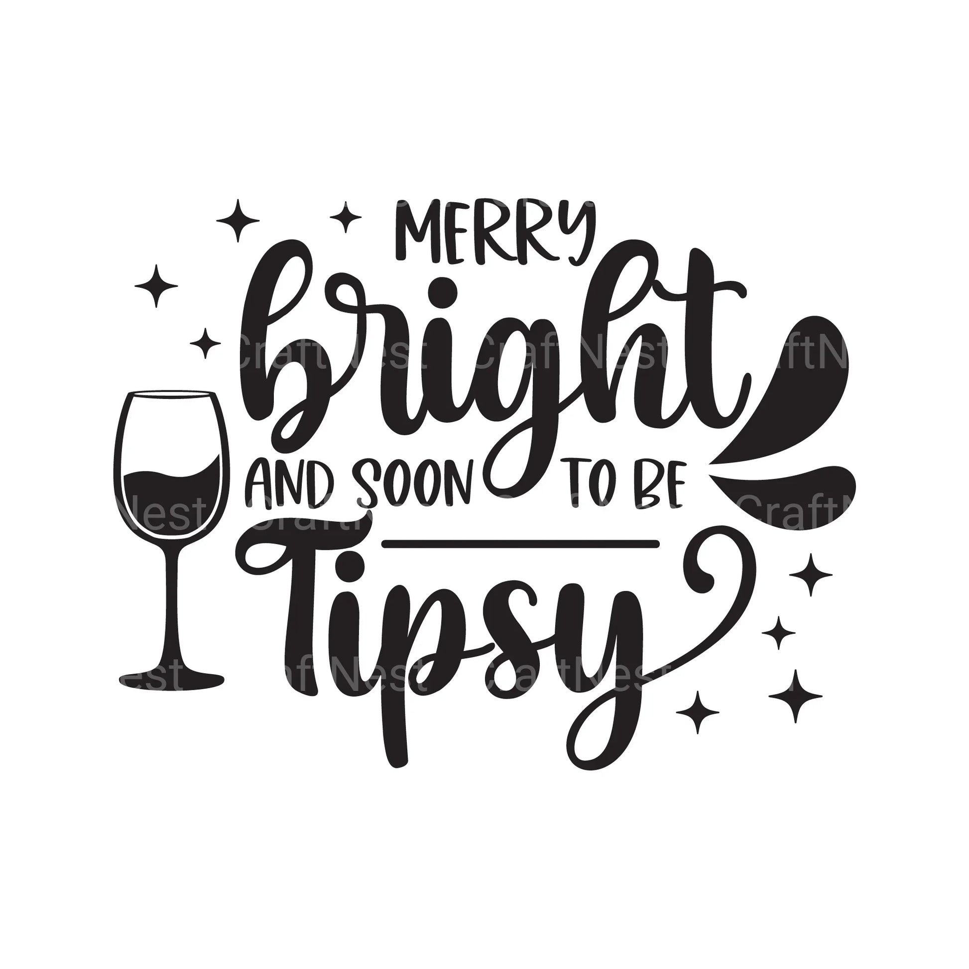 Christmas Wine SVG Bundle - CraftNest - Digital Crafting and Art
