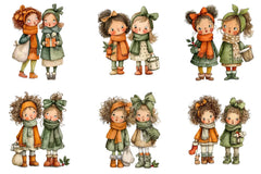 Christmas Winter Girls Clipart Bundle - CraftNest - Digital Crafting and Art