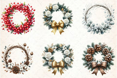 Christmas Wreath Clipart Bundle - CraftNest - Digital Crafting and Art