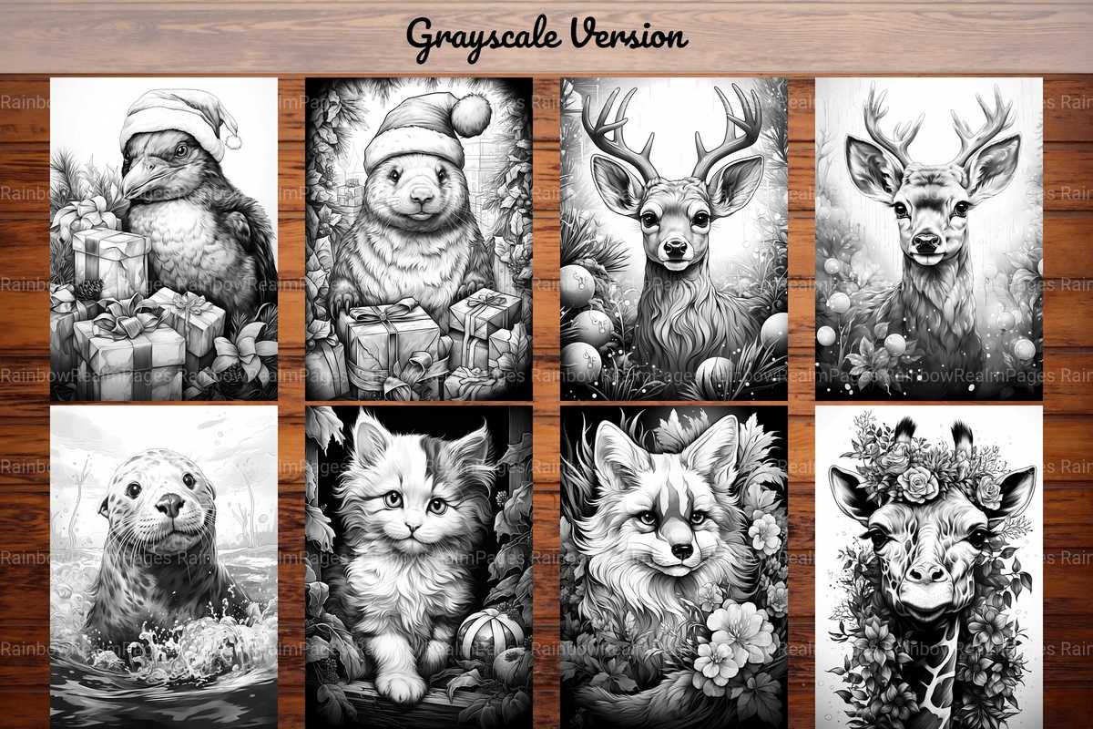 Christmas Animals Coloring Books - CraftNest