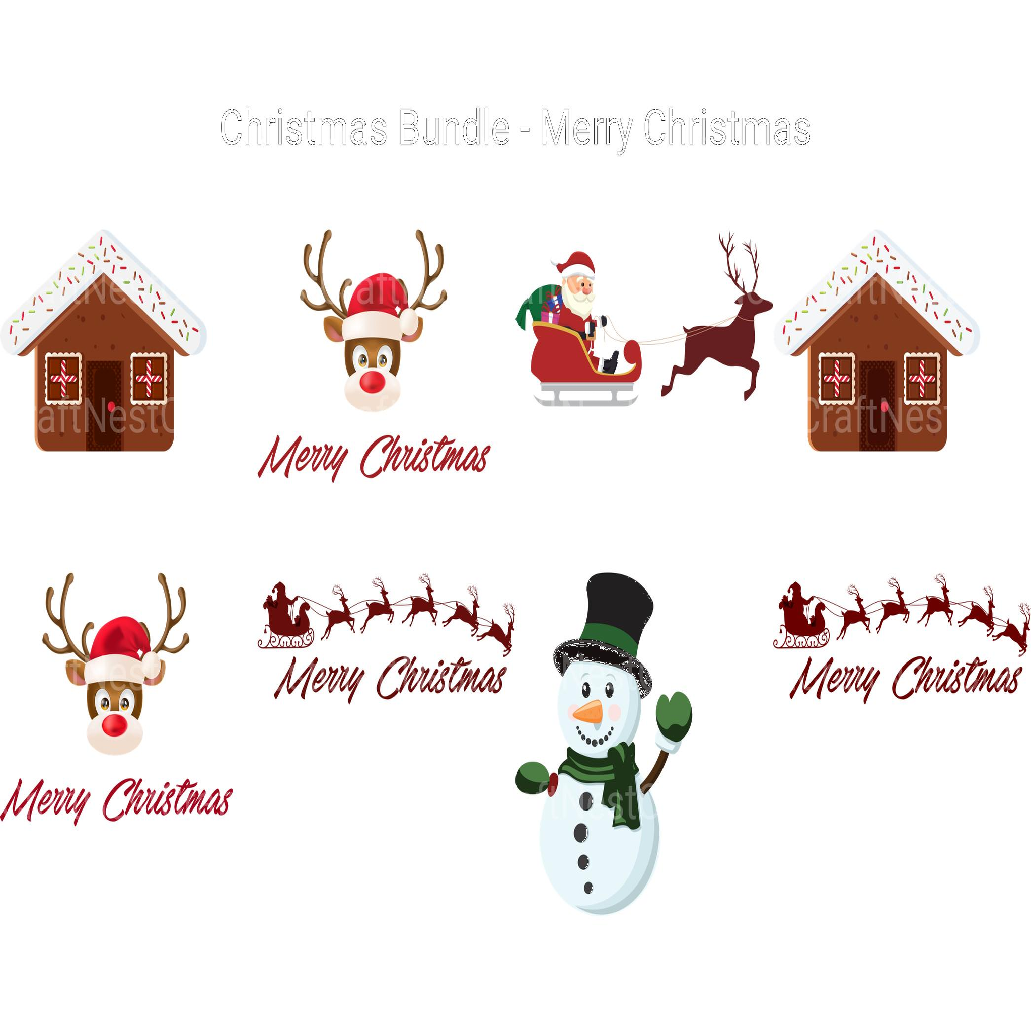 Merry Christmas SVG Bundle - CraftNest - Digital Crafting and Art