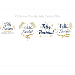Feliz Navidad Christmas Clipart - CraftNest - Digital Crafting and Art