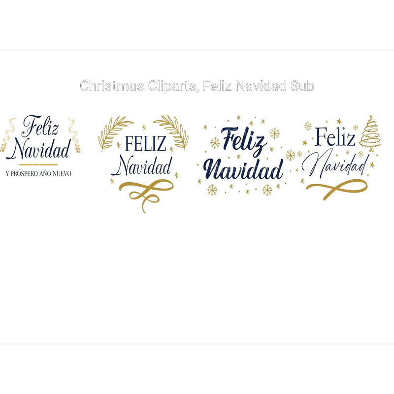 Feliz Navidad Christmas Clipart - CraftNest - Digital Crafting and Art