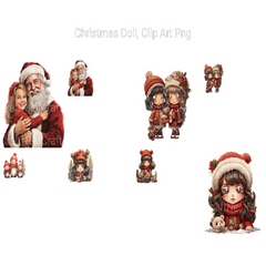 Christmas Doll Clipart - CraftNest - Digital Crafting and Art