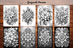 Christmas Flowers Coloring Books - CraftNest