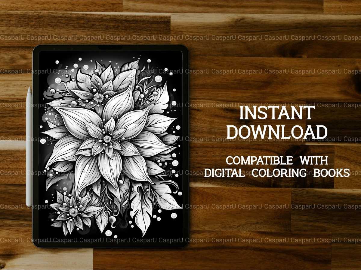 Christmas Flowers Coloring Books - CraftNest